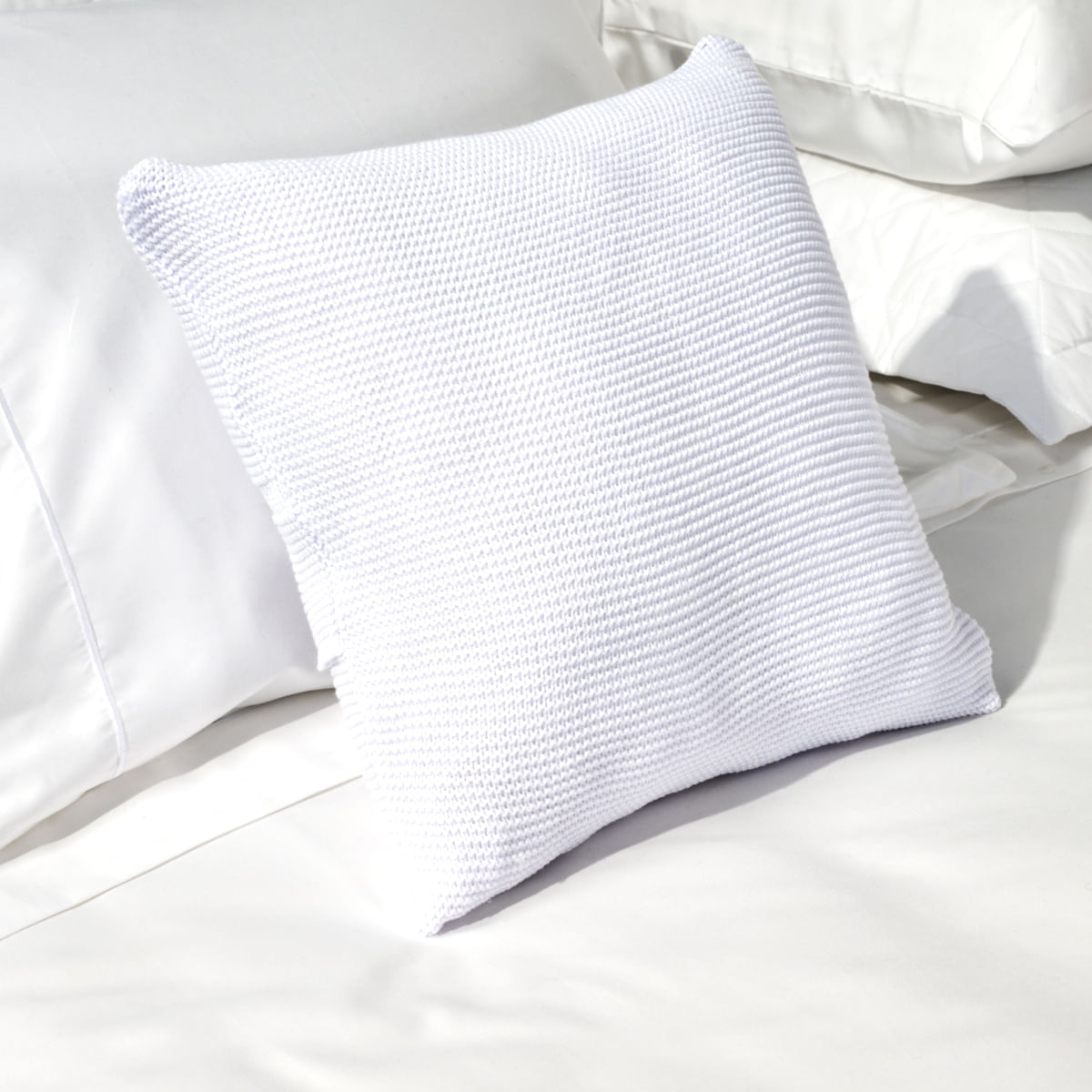 01 01 0538 Capa Almofada 40x40 Tricot Infinite Branco 001